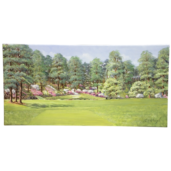 Augusta Hole #12 Golden Bell Ltd Ed Artist Enhanced Giclee Canvas Print by Bill Waugh #7/20