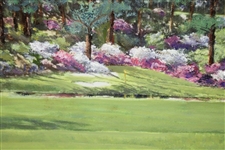 Augusta Hole #12 Golden Bell Ltd Ed Artist Enhanced Giclee Canvas Print by Bill Waugh #7/20