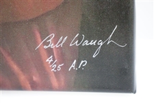 Tiger Woods with Claret Jug Ltd Ed Canvas Print by Bill Waugh #4/25