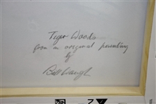 Tiger Woods with Claret Jug Ltd Ed Canvas Print by Bill Waugh #4/25