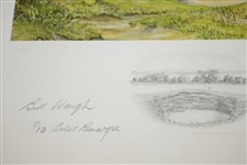 Gary Player Signed 'Player Conquers Muirfield' Ltd Ed Artists Remarque by Artist Bill Waugh JSA ALOA