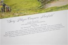 Gary Player Signed 'Player Conquers Muirfield' Ltd Ed Artists Remarque by Artist Bill Waugh JSA ALOA