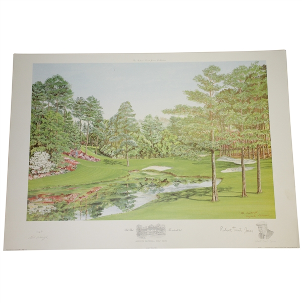 Augusta Hole #16 Redbud Ltd Ed #14 Print w/ Robert Trent Jones Signature by Bill Waugh