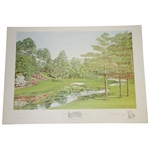 Augusta Hole #16 Redbud Ltd Ed #14 Print w/ Robert Trent Jones Signature by Bill Waugh