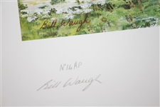 Augusta Hole #16 Redbud Ltd Ed #14 Print w/ Robert Trent Jones Signature by Bill Waugh