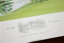 Augusta Hole #16 Redbud Ltd Ed #14 Print w/ Robert Trent Jones Signature by Bill Waugh