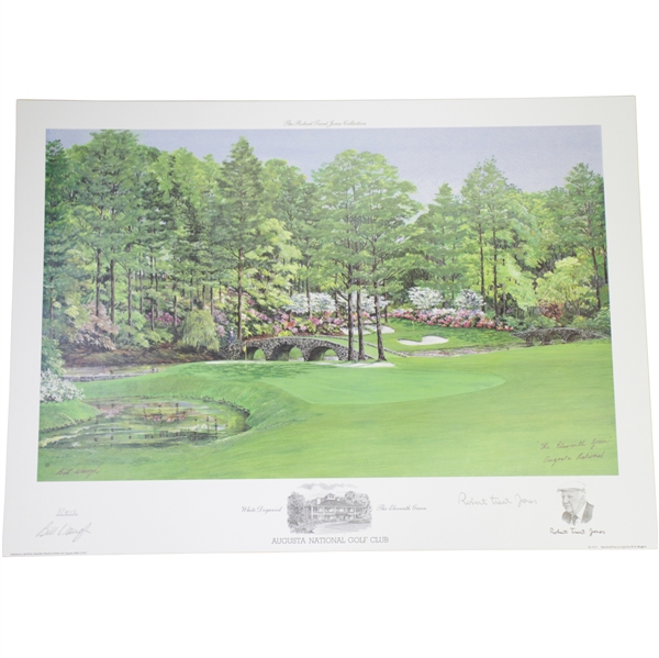 Augusta Hole 11 White Dogwood Ltd Ed #12 Print w/ Robert Trent Jones Signature by Bill Waugh