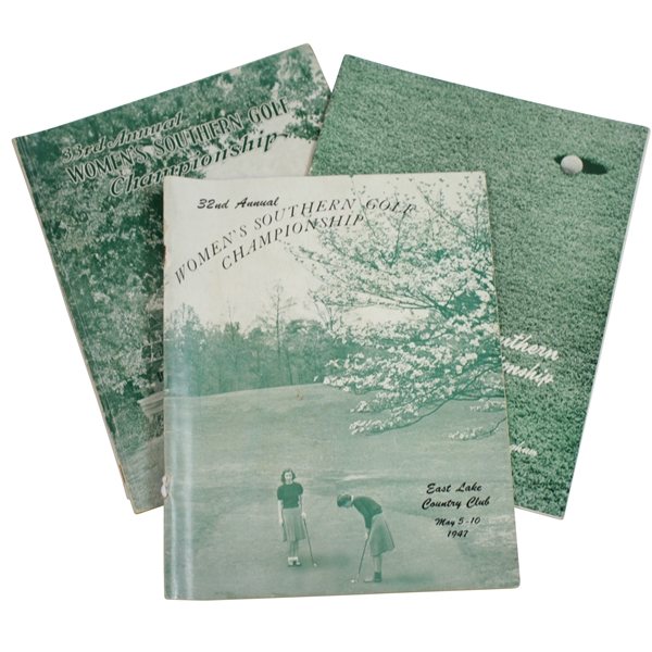 1947, 1948, & 1954 Womens Southern Golf Championship Official Programs