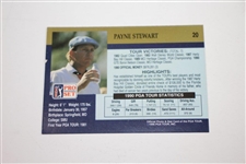 Payne Stewart Signed 1990 PGA Tour Pro-Set Golf Card JSA ALOA