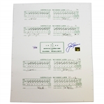 Jack Nicklaus Signed 1986 Masters Tournament Scorecard Display - Golden Bear Hologram