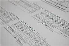 Jack Nicklaus Signed 1986 Masters Tournament Scorecard Display - Golden Bear Hologram