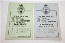 1975 OPEN Championship at Carnoustie Official Program with Two Special Draw Sheets
