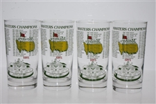 Set of Four 1988 Masters Tournament Commemorative Glasses