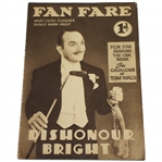 Vintage Fan Fare Dishonour Bright Booklet with Golf Club Holding Actor on Cover