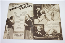 Vintage Fan Fare 'Dishonour Bright' Booklet with Golf Club Holding Actor on Cover