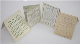 Vintage Edgewater, CC of Indianapolis, Memphis CC, & Geneva GC Scorecards with Stymie Gauge