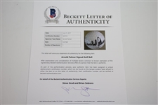 Arnold Palmer Signed Masters Logo Golf Ball BECKETT #A09705