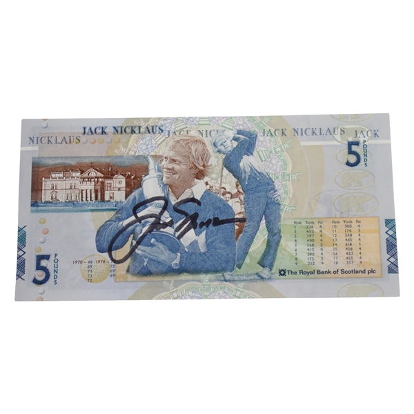 Jack Nicklaus Signed RBS 5lb Note JSA #T68241