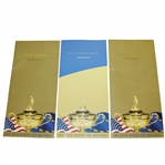 Mark Calcavecchias 2002 Ryder Cup Welcome Menu & Two Gala Dinner Menus