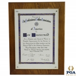 PGA Citation & Award of Merit to Dow Finsterwald - December 12, 1978