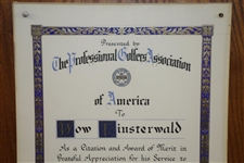 PGA Citation & Award of Merit to Dow Finsterwald - December 12, 1978