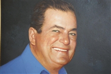 1990 Jack Fedigan's Invitational Pro-Am Painting of Lionel Hebert by Jon Mardel - Framed