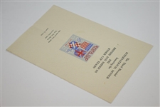 1931 Ryder Cup Team Matches at Scioto Country Club Dinner Menu - Great Condition