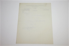 Walter Hagen Signed 1931 Ryder Cup Team Expenses Payment Reception JSA ALOA