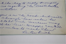 Horton Smith Signed Handwritten 1933 Ryder Cup Hotel Team Invite Content Letter JSA ALOA