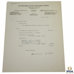 Denny Shute Signed 1933 Ryder Cup Expense Breakdown Sheet JSA ALOA