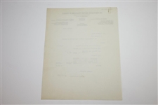Denny Shute Signed 1933 Ryder Cup Expense Breakdown Sheet JSA ALOA