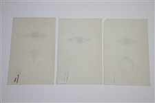 Three Sketches of Proposed 1941 Ryder Cup Winning Team's Award - Gold & Diamond Ring