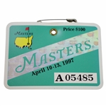 1997 Masters Tournament Series Badge #A05485 - Tigers First Green Jacket