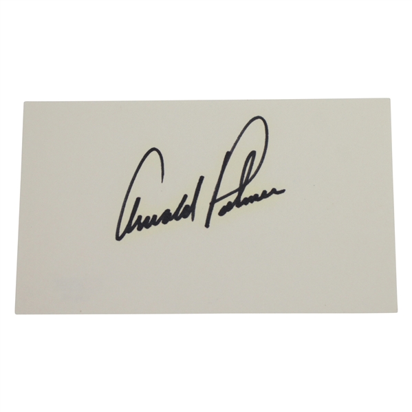 Arnold Palmer Signed 3x5 Card with PSA/DNA Letter #E60168