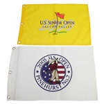2005 Embroidered US Open White Flag & U.S. Senior Open Saucon Valley Yellow Screen Flag