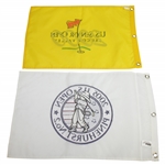 2005 Embroidered US Open White Flag & U.S. Senior Open Saucon Valley Yellow Screen Flag