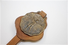 White Mountains New Hampshire Watch Fob with Unmarked Pre-Swing Golfer & Flag Medal 