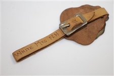 White Mountains New Hampshire Watch Fob with Unmarked Pre-Swing Golfer & Flag Medal 