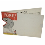 “Fore!” Clever Golf Themed Advertising Card by The Pockrandt Paint Co. - Akron, OH.