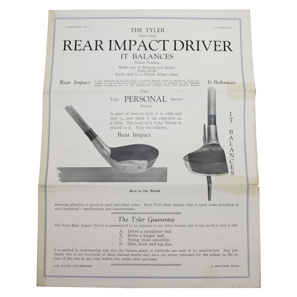 Four Page Brochure on The Tyler Rear Impact Driver - "It Balances"