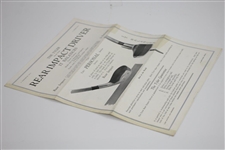Four Page Brochure on 'The Tyler' Rear Impact Driver - It Balances