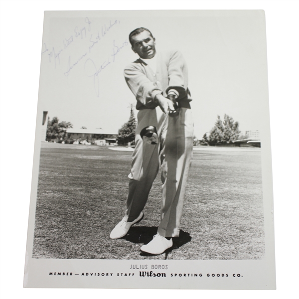 Julius Boros Signed Black & White Wilson Sporting Goods Advertising Photo JSA ALOA