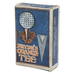 Prydes Orange Tee Box with Orange Tees Pat. Jan. 13, 1925 - Great Condition