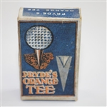 Pryde's Orange Tee Box with Orange Tees Pat. Jan. 13, 1925 - Great Condition