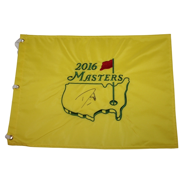 Danny Willett Signed 2016 Masters Embroidered Flag JSA ALOA