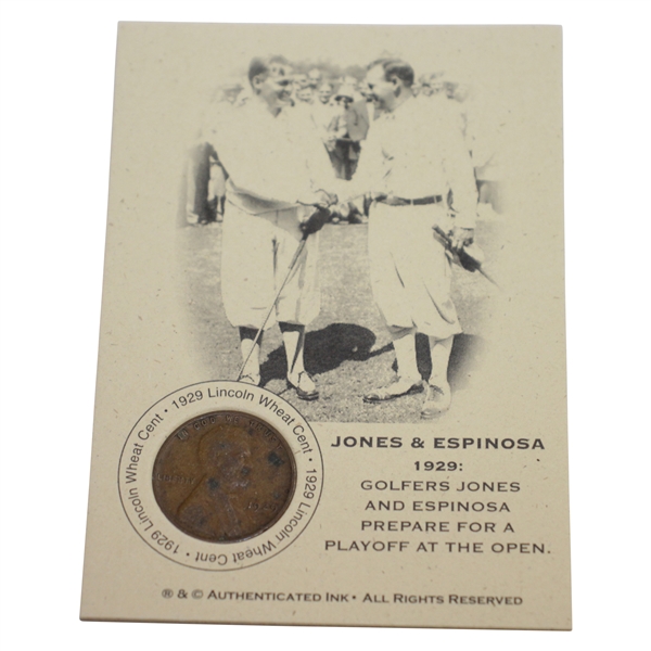 Jones & Espinosa 1929 Lincoln Wheat Penny AuthInk Card - Playoff