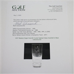 2007 Masters Awarded Eagle Hole #2 Crystal Highball Glass - Mark Calcavecchia Collection