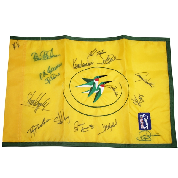 Ken Venturis Personal Embroidered Castle Pines PGA Tour Flag Signed by Fifteen JSA ALOA