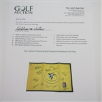 Ken Venturi's Personal Embroidered Castle Pines PGA Tour Flag Signed by Fifteen JSA ALOA