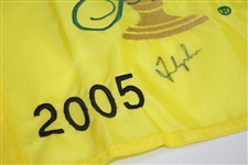 Ken Venturi's Personal 2005 The President's Cup Embroidered Flag Signed by Fred Couples JSA ALOA